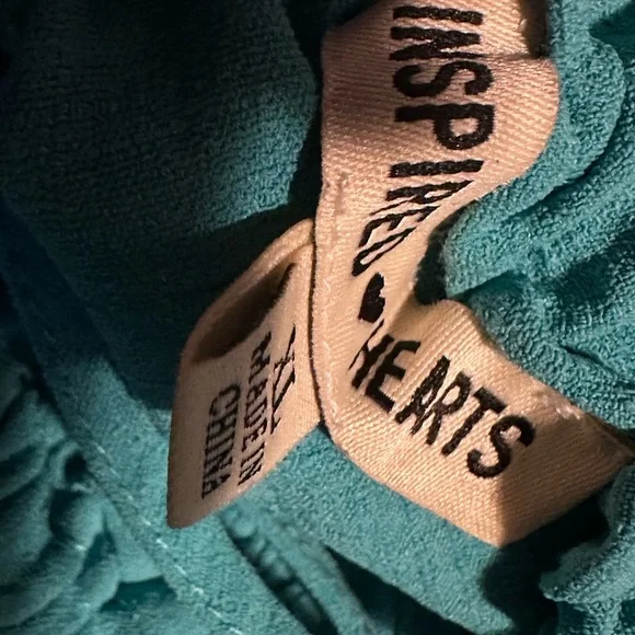 Women's Y2K Mini Dress - Turquoise Inspired Hearts - Picture 8 of 8